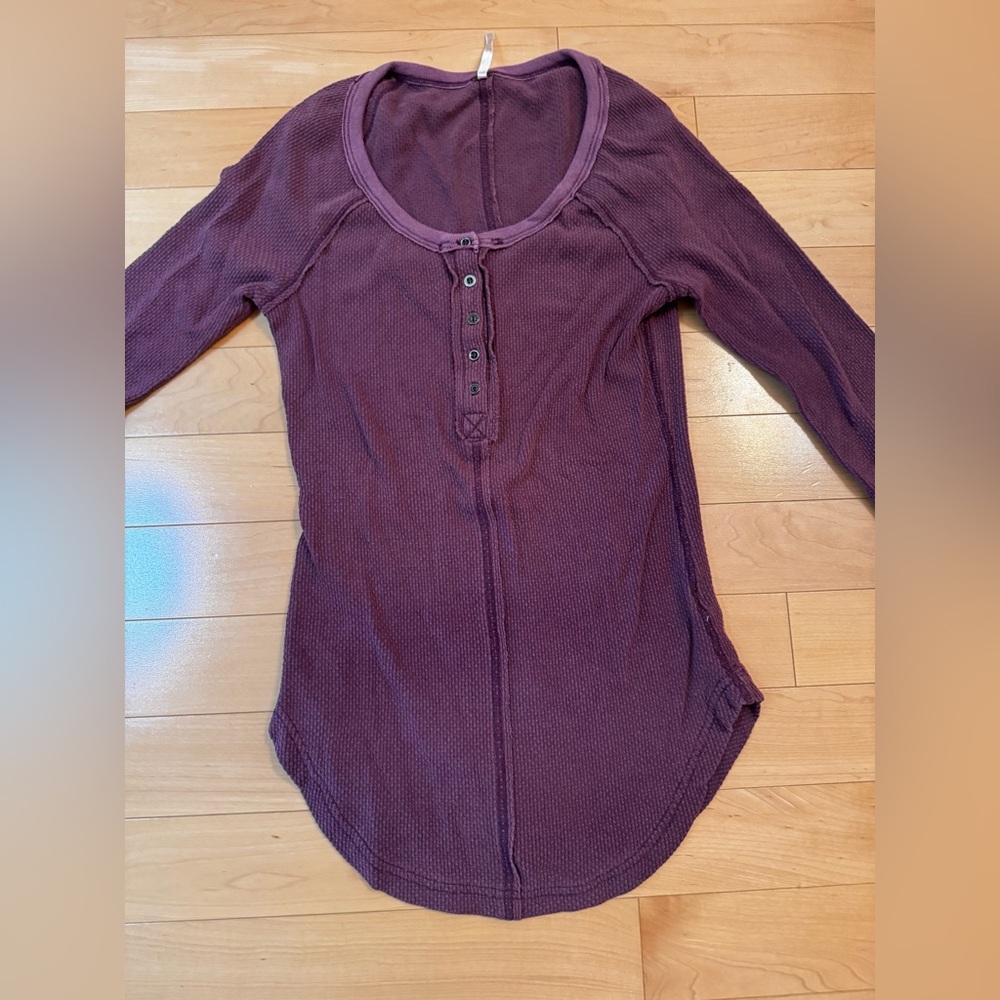 FREE PEOPLE LOT OF 3 Womens Ski Lodge Cuff Thermal Henley Top Size XS - Picture 5 of 10